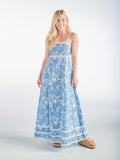 Simply southern blue vintage pattern maxi dress