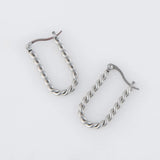 waterproof silver earrings narelle twisted hoop