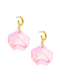 Lucy earrings petal flower iridescent Multiple Color Options