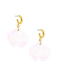 Lucy earrings petal flower iridescent Multiple Color Options