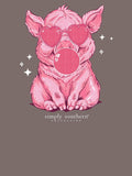 simply southern pink pig blowing bubbles