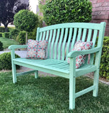 dixie belle paint mint julep chalk mineral paint bench
