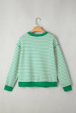 Bright Green striped pullover top