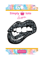 Simply Southern Charm Bag Tote Black Snake Lips