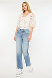 Kan Can Mid  Rise  true straight jeans medium wash