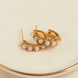 Howards waterproof pearl c hoop earrings