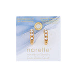 Howards waterproof pearl c hoop earrings