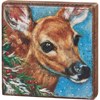 Christmas deer block sign by Primitives by Kathy