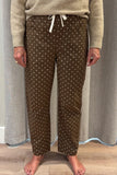 Polka Dot brown barrel pants