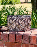 leopard chain clutch