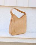 Natural straw purse hobo
