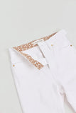 Risen High Rise crop white jeans