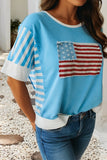 flag patchwork shirt