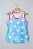 Fourth of July rounded neck tank top