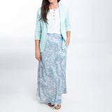 maxi paisley skirt blue