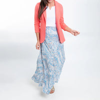 maxi paisley skirt blue