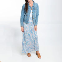 maxi blue skirt
