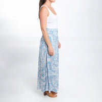 maxi paisley blue skirt