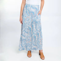 paisley skirt blue
