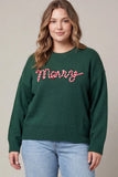 Green Long Sleeve Merry Sweater