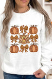 White Turkey Fall Pumpkin Long sleeve sweatshirt