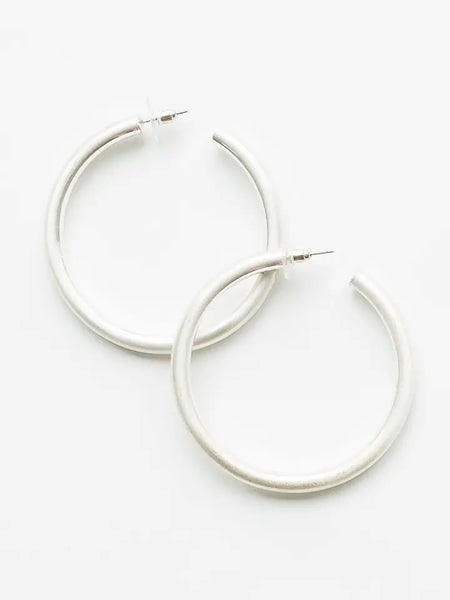 Earrings Silver Hoops by Michelle McDowell