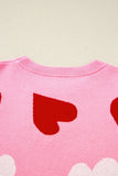 Pink Pearl Embellished heart pink sweater