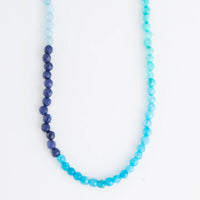 Maren Genuine Stone Ombre blue necklace