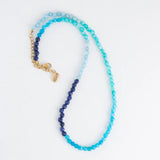 Maren Genuine Stone Ombre blue necklace