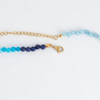 Maren Genuine Stone Ombre blue necklace