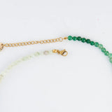 Maren Genuine stone ombre green necklace
