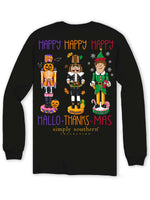 happy hallo-thanks-mas simply southern long sleeve tshirt 
