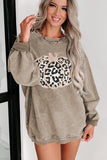 Khaki Leopard Halloween pumpkin sweatshirt