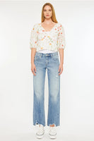 Kan Can Mid  Rise  true straight jeans medium wash