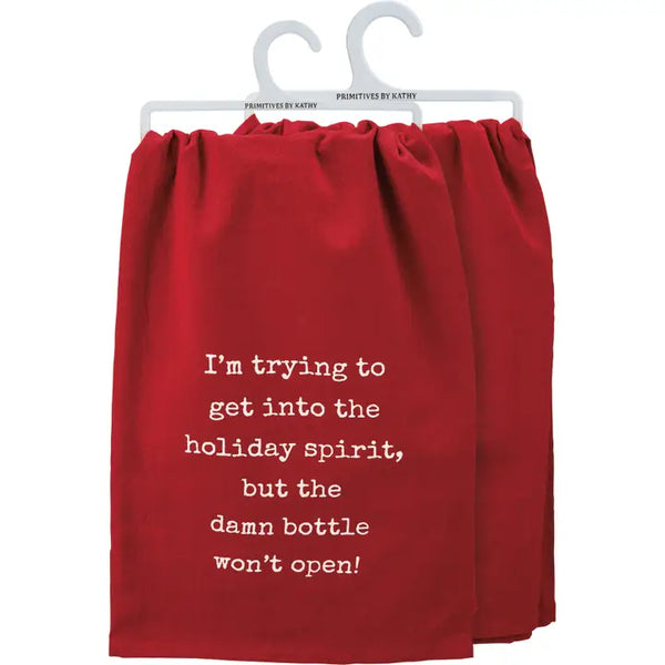 Christmas kitchen towel Holiday Spirit