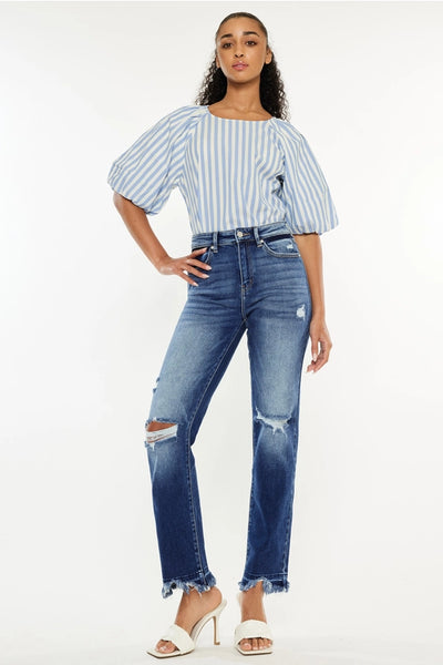 Kan Can High Rise straight jeans dark wash