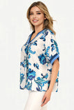 Bridget top blue two tone blouse