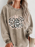 Khaki Leopard Halloween pumpkin sweatshirt
