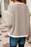 Beige Drop shoulder loose top