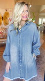 Beau Blue Denim dress with long sleeves