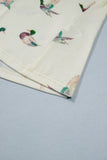 Beige Mallard Print Western Style Tank Top: Beige