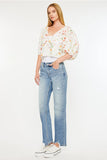 Kan Can Mid  Rise  true straight jeans medium wash