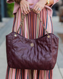 Caroline Hill Betsy Tote burgandy