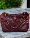 Caroline Hill Betsy Tote burgandy