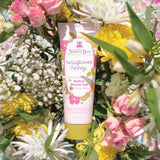 naked bee bath and shower gel
wildflower honey surrounded by flowers