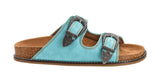 Corkys Footwear Atta Girl Teal slip on sandals