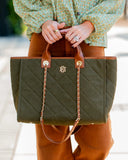 Caroline Hill Missy tote in Olive