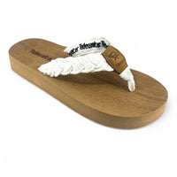 tidewater sandal flip flop harbor white braided tan footbed