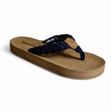 Tidewater Sandals Flip Flops Navy Braided