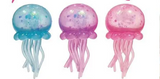 squishy jellyfish, blue, purple, pink
